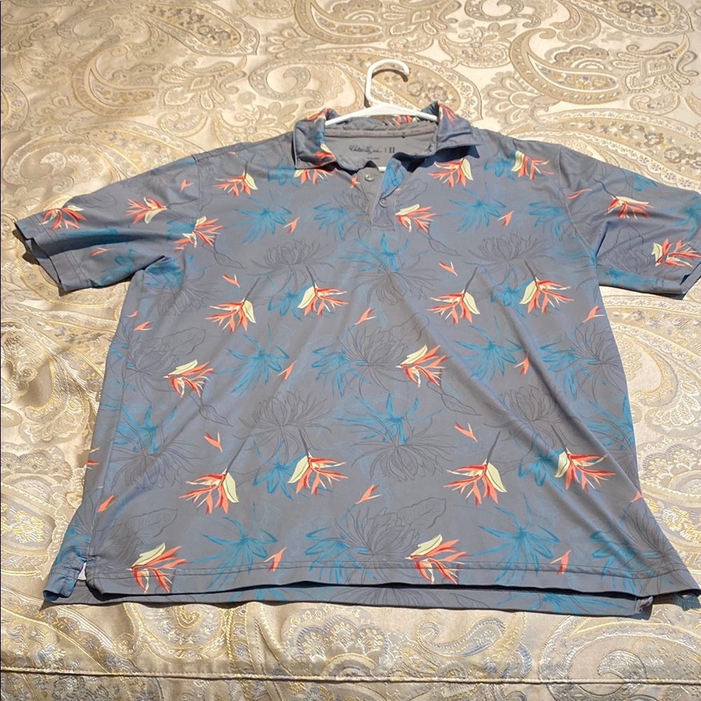 Men's Gray Floral Shirt
